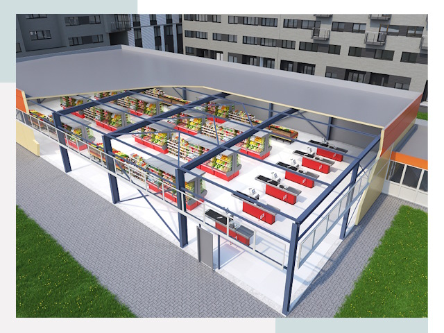 Строительство магазинов в Братск от 612 руб. за м²