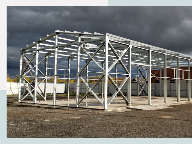 Двускатные ангары в Братск от 612 руб. за квадрат