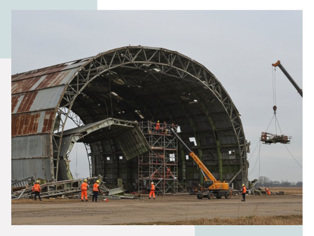 Демонтаж ангаров в Братске